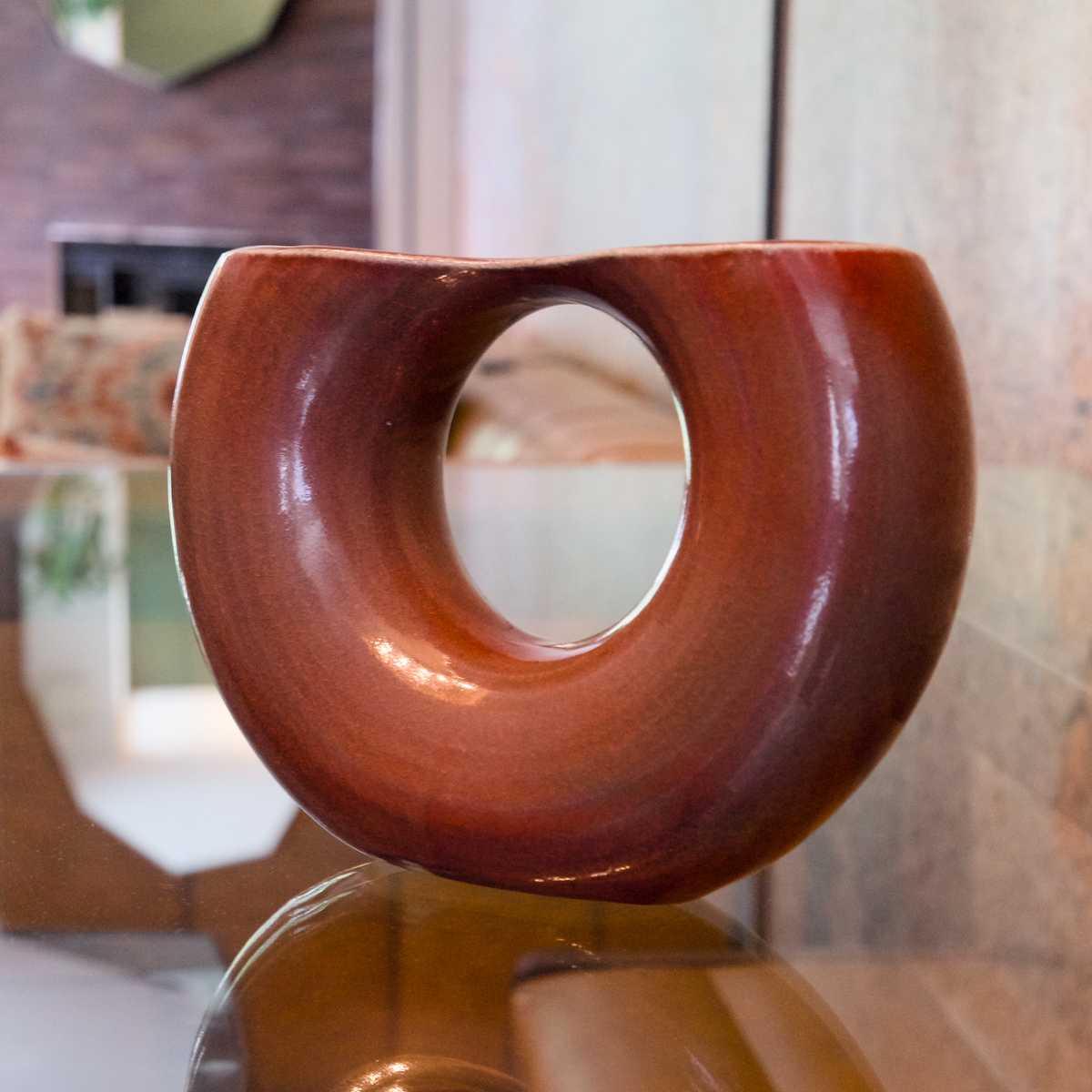 Torus Vase in Oxblood